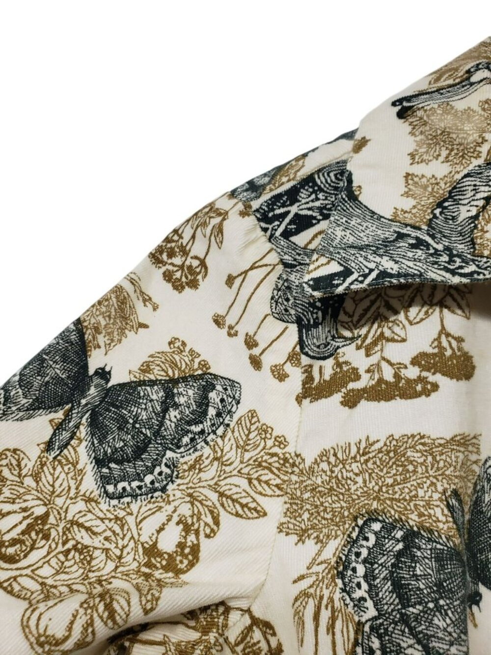 Anthropologie Girls from Savoy Alary Shirt Dress Corduroy Bird Butterfly Twee - Picture 6 of 11